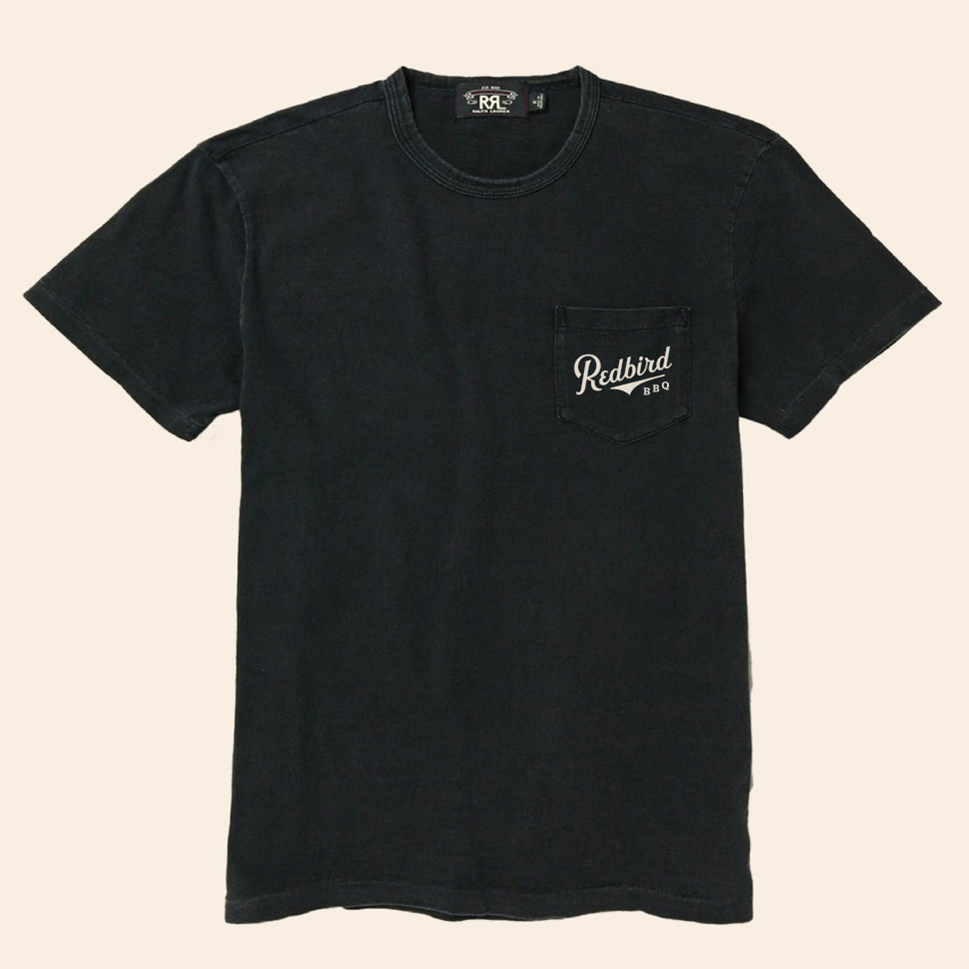 Black Pocket Redbird Tee