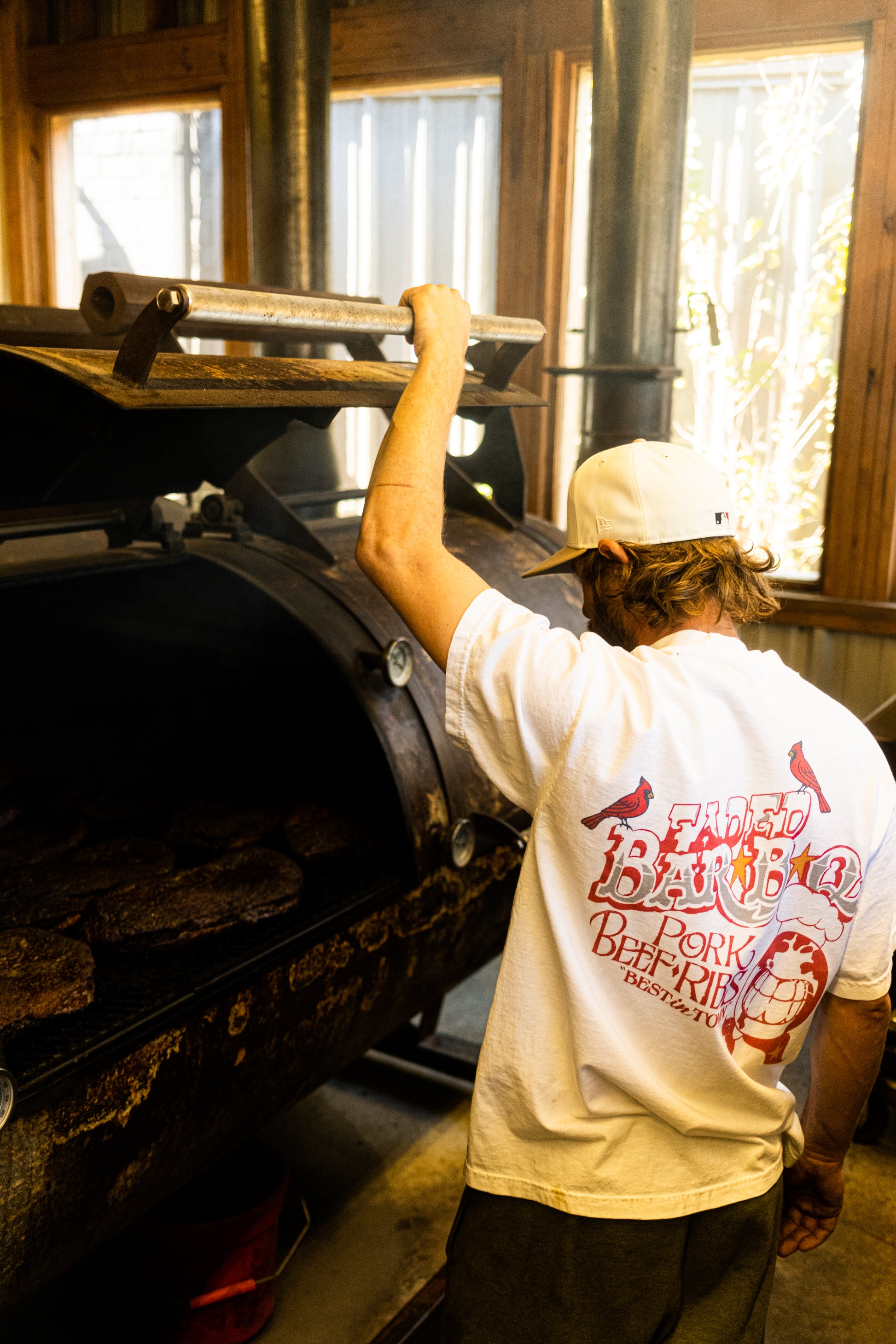 Redbird Faded BBQ Tee